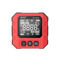 傾角儀 NF-566S 數顯傾角儀 高精度 電子角度尺 多功能 帶磁 水平儀 水平儀, 1個, NF-566英文