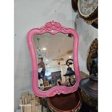 法式鄉村風實木雕花壁鏡 玄關鏡 民宿飯店裝飾鏡