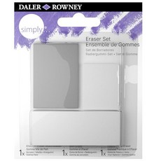 Daler-Rowney 드로잉 및 아티스트를 위한 심플리 지우개 세트 - 반죽 껌 플라스틱/비닐 포함, Daler-Rowney 드로잉 및 아티스트를 위한 심플
