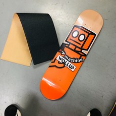 TOY MACHINE 雙翹滑板板面 橙色機器人圖案 雙翹設計 彈性佳 適合新手, 如圖所示, 1個