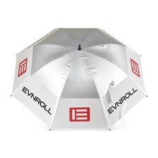 立航高爾夫EVNROLL Tour Vent Umbrella 大把雙層 抗UV 防風，高爾夫球傘，黑色/銀白色可選, 銀白色(帶有特殊塗層), 1個
