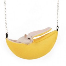 햄스터용 해먹 바나나 침대 귀여운 설치 소형, 1개