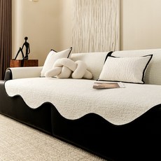 촉감좋은 사계절용 쇼파패드 미끄럼방지 감성 쇼파 커버 세탁기 가능 4인용 3인용