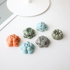 박씨상방 전통 도자기 꽃 향꽂이 인센스홀더 장식소품, 1개