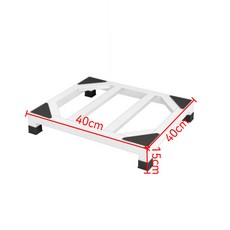 滾筒波輪洗衣機通用防潮底座 洗烘一體機墊高置物架, 1個, 寬40*深40*高15加厚款白色