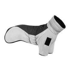 오렌지원 강아지 패딩 지퍼 플렉스 한겨울 패딩, 그레이 블랙, 1개