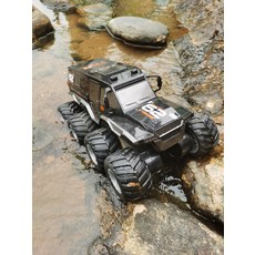 수륙양용차 오프로드 자동차 무선조종 입문용 무선 드리프트 듀얼 RC카 아두이노 레이싱카, 1개, 활력 옐로우 8륜 수륙 양용차