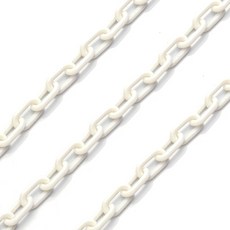 10pcs 0 5m 다채로운 링크 체인 목걸이 팔찌 만들기 플라스틱 체인 링크 13 5x7 5mm에 대 한 닫힌 솔더 케이블 체인, White