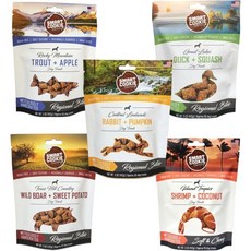 스마트 쿠키 올 내추럴 소프트 개 간식 - 4가지 맛 버라이어티 팩각 5온스 알레르기 민감한 위장을 가진 반려견과 강아지를 위한 건강한 반려견 쫄깃하고 곡물이 없는 미국산, 5 Ounce (Pack of 5), Variety 5 Pack