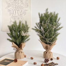 리얼 파인 크리스마스트리 프리미엄 미니트리 40cm 50cm 크리스마스장식 겨울소품, 선택안함