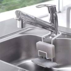 살림소담 주방 걸이형 물빠짐 수세미 거치대, 화이트, 1개