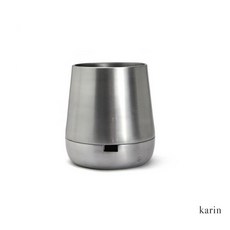 Karin 鋁製花器 附碟, 灰藍