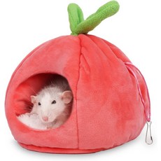 애완동물 은신처 하우스 - 쥐 침대 작은 동물 세척 가능한 케이지 액세서리 햄스터 시리아 햄스터를 위한 슈가 글라이더 해먹 다람쥐 핑크, pink
