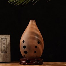 踏古陶塤十孔 塤專業滿口塤演奏塤成人 初學者自學入門塤民族樂器 熏好聽 好用, G調 無圖案素燒(推薦選孔小易按), 1個