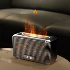 불멍가습기 미니 사무실 물멍 무드등 가습기 세척편한가습기 저소음, 35dB그레이 불멍가습기
