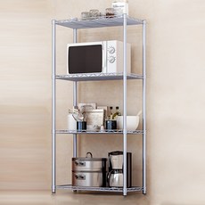 밀스턴 철제 다용도 수납 전자레인지선반, 4단