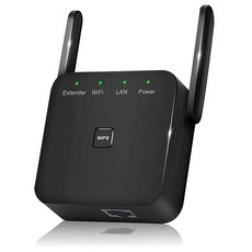 WiFi 익스텐더 신호증폭기 10000sqft 커버 80대 기기 지원 이더넷포트 2.4GHz 무선 중계기 데드존 제거, 2025년 가장 빠른 WiFi 익스텐더 중계기 부스터, 1개