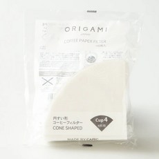 오리가미 페이퍼 필터 콘 원뿔형 - 화이트 4컵(3~4인용) 100매, 1세트, 100개입