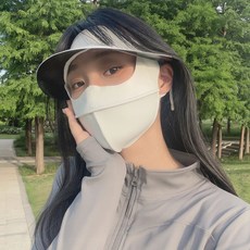 1p/2p 와이드 챙 넓은 uv 차단 햇빛 가리개 썬캡 풀커버 일체형 마스크 모자, 2개, 민트
