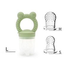 台灣FDA 贈3個網袋 咬咬樂 果汁咬咬樂 蔬果咬咬樂 副食品餐具, 青蛙橄欖