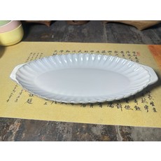 大號 橢圓魚盤 陶瓷 釉下彩 蒸魚盤 家用餐盤, 如圖所示, 1個