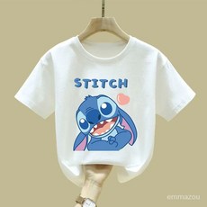 兒童外套 史迪仔T恤純棉男童女童短袖T恤夏季新款兒童寶寶卡通半袖上衣童裝 E40N