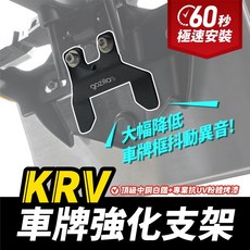 KRV 180 車牌強化支架 改善抖動異音 免拆牌架直上, 1個, 新款 RomaGT 180,不鏽鋼車牌強化支架(附螺絲)