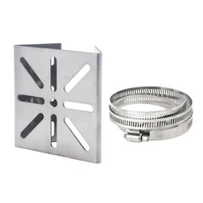 호환 실외 폴 모니터링 키트: Univsesial 어댑터 플레이트 스테인레스 스틸 카메라 마운트, 04 with 3pcs 200mm Hoop