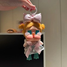 팝마트 크라이베이비 휴가 일기 인형옷 헤어핀 상의 펜던트 크로스백 스커트 모자 세트, 울고 있는 아기에게 적용 가능 인형 제외, 드레스 2피스 세트 (리본 헤어피스+스커트)