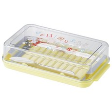 스케이터(Skater) 스테인리스 버터 커터 200g 버터 케이스 버터 디시 버터 나이프 포함 일본 제조 원숭이 조지 알파벳 모델 번호 BTG2DXNN-A