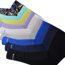 여름 팔 토시 시원한 냉감 남성 자외선 차단 팔 토시 골프 스트라이프 보호대 패션 여성 운전 운동, 연두