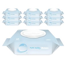 하기스 퓨어 아쿠아 유아물티슈 캡형, 90개입, 10개, 40g