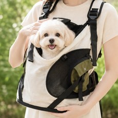 멍묘인 강아지 고양이 포대기 프론트백 반려동물 앞가방 산책 애견 이동가방, 그레이, 1개