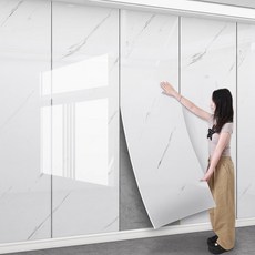 붙이는 벽지 셀프 접착식 붙이는 템바보드 습기 방지 인테리어 템바보드 단열 방수 벽지 접착식 템바보드, 아이보리