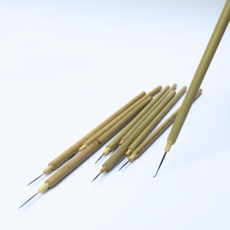 ARROWROCK 一方石工作室 山貓毛蒔繪筆 漆藝工具 彈性佳不易分叉 天然竹製筆桿, 1個, 12號