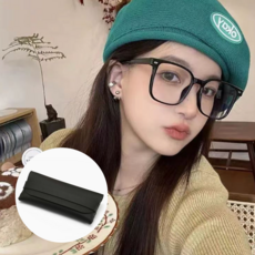 뿔테 빅사이즈 알큰 슬림 뿔테 안경 사각 남자 여자 안경테+케이스