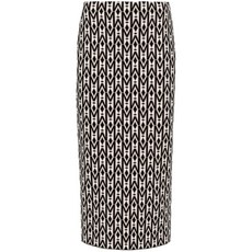 맥카지 기하학 패턴 니트 스커트