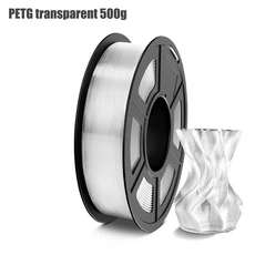PETG 필라멘트 1.75mm 3D 프린터 투명 강한 내구성 200g/250g/500g/1kg 고정밀 디멘스, 01  Mainland, 03 transparent 500g