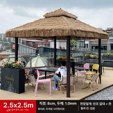 꾸꾸상점 방가로 방갈로 원두막 조립식 옥상 농막, 디럭스 모델 2.5x2.5 없음