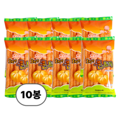 추억의 호박맛 쫀드기 70g 10봉 설탕 한입 옛날 쫀디기 과자 스낵 간식 안주 가공 식품, 10개