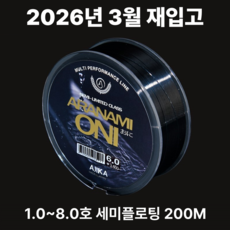 신제품 아지카 아라나미 오니 oni 200m 세미플로팅 붕어원줄 참돔원줄 감성돔원줄 벵에돔원줄 민물원줄 바다찌낚시원줄 비중 1.07, 블랙 칼라, 1개 블랙 칼라, 1개