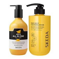 스케다 남자 대용량 2종세트(클렌징폼+올인원), 1세트