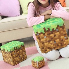 마인크래프트 쿠션 마크 인형 TNT 블록 스펀지 베개 소파 발 블럭, 스티브 큐브 10x10cm