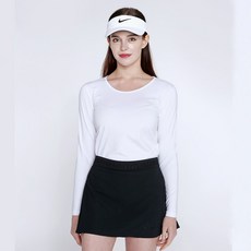 루핏스포츠 여성 라운드 겨울 기모 보온 자외선차단티셔츠 이너웨어 화이트