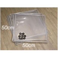 防疫隔板 組合式桌上隔板 透明安全用餐隔板 餐廳辦公室適用, 50*50 (附2顆扣
