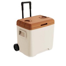 캐리어 아이스박스 카트 해동캐리어 낚시용 쿨러 보냉, 1개, 1ml, 24L 블랙