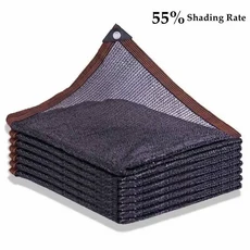 3Pin 45 ~ 50% 음영 차양 그물 야외 정원 안뜰 전망대 발코니 그늘 천을위한 자외선 방지 천막 식물 커버, 1mx6m, 3Pin Black Net, 1개