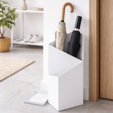 나노 분체도장 소재 철제 우산꽂이 모던 현관 우산거치대, 흰색, 1개