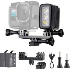 수중 조명 다이브 라이트 164고프로 히어로 13을 위한 FT 3 모드 고출력 디밍 방수 LED 비디오 필 나이트 12 11 9 8 7 6 5 4 블랙 DJI OSMO 액션 P, 수중 조명 다이브 라이트 164고프로 히어로 13을 위
