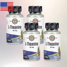 KAL 칼 L-테아닌 ActivMelt 파인애플 드림 스테비아 25mg 마이크로정 120개 4통, 120g, 4개, 120정